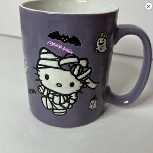 HELLO KITTY HALLOWEEN COFFEE MUG MUMMY GHOSTS & BATS PURPLE BRAND NEW